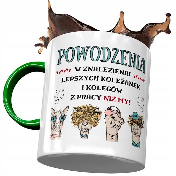 Kubek Zielony Na Pożegnanie Z Pracy Na Prezent Z Nadrukiem Ze Zdjęciem zdjęcie 1