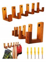 Drewniany Wieszak na Odziez na sciane klucze przedpokój płaszcze Orzech Dąb