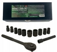 ROCKFORCE ZESTAW KLUCZY UDAROWYCH 12elementów 1/2" 6KĄTNE (10-24mm)