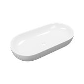 Jima umywalka nablatowa 82x41 cm owalna, biały połysk