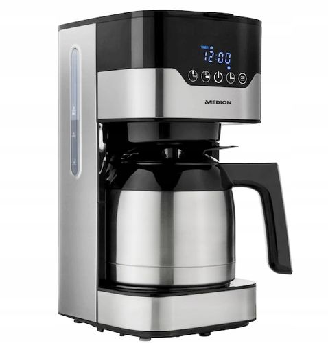 DOBRY EKSPRES DO KAWY PRZELEWOWY 1,1L Z TERMOSEM 900W WYŚWIETLACZ CZARNY na Arena.pl