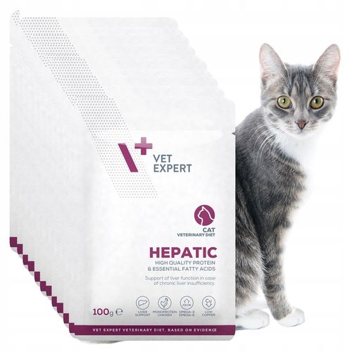 VET EXPERT HEPATIC CAT saszetka 12x100g - mokra karma weterynaryjna dla kot na Arena.pl