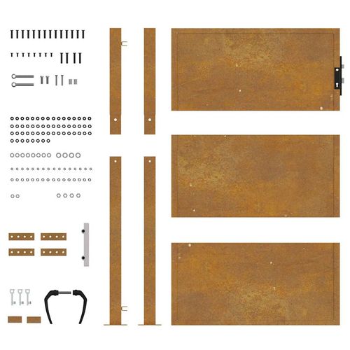 Furtka ogrodowa, 105x130 cm, stal kortenowska na Arena.pl