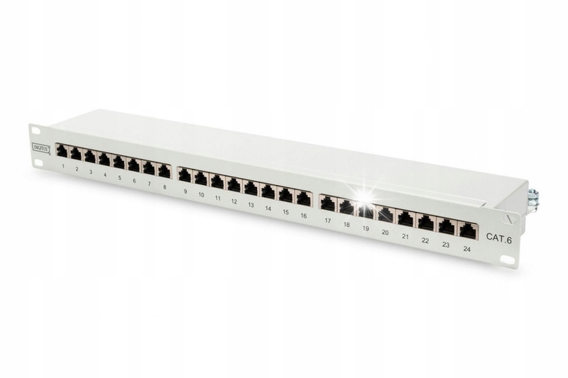 Patch panel DIGITUS 19" 24x RJ45 S/FTP kat.6 1U zdjęcie 1