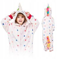 PIŻAMA ONESIE CIEPŁA PIŻAMA JEDNOCZĘŚCIOWA KIGURUMI JEDNOROŻEC KOMBINEZON M
