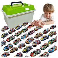 Samochodziki Resoraki z Napędem Metalowe Auta dla Dzieci 50 sztuk w Walizce