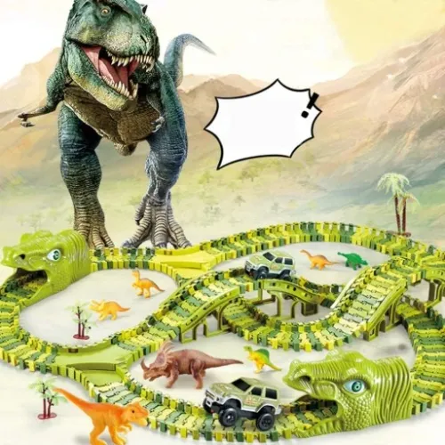 MEGA TOR WYŚCIGOWY DINOZAUR PARK MAGIC TRACK 270el na Arena.pl