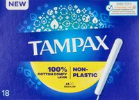 TAMPAX TAMPONY Z APLIKATOREM BEZ PLASTIKU REGULAR 18 SZT