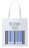 Torba Biała Eco Shopper Dla Pilota Z Nadrukiem Ze Zdjęciem