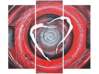 OBRAZ LOVERS DANCING TANIEC KOCHANKÓW ABSTRAKCJA CZERWIENI