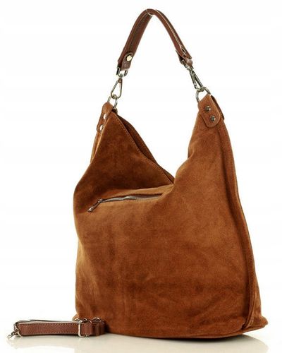 Torebka damska worek TORBA SKÓRZANA na ramię na Arena.pl