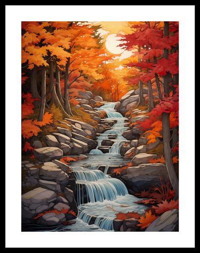 Plakat 30x40cm Jesienne Wodospady na Arena.pl