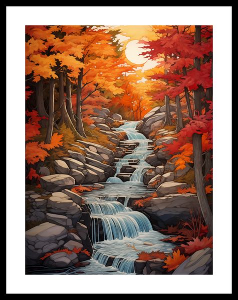 Plakat 30x40cm Jesienne Wodospady zdjęcie 3