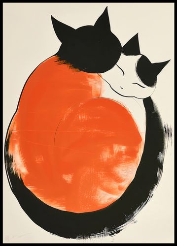 Plakat 64x90cm Yin i Yang Kotów na Arena.pl