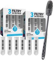 Zestaw 6x Filtr do butelki Dafi Soft Solid biały/jasny szary + szczoteczka