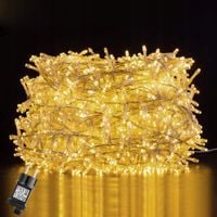 Świąteczne Lampki Łańcuch sople lodu 25M 880led ciepła biel IP44 z trybami