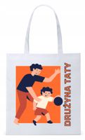 Dla Taty Tatusia Prezent Torba Eco Biała Shopper Z Nadrukiem Ze Zdjęciem