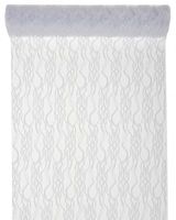 Bieżnik koronkowy biały, 0,3x5 m