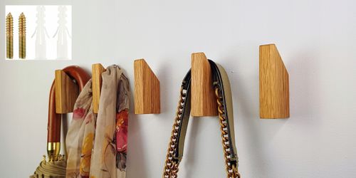 Wieszak Scienny Pojedynczy Drewniany do Pokoju Przedpokoju Kurtki Rustykaln na Arena.pl