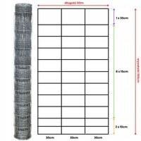 SIATKA LEŚNA 160/12/30 L - rolka 50m OCYNKOWANA do pola sady lasy budowa