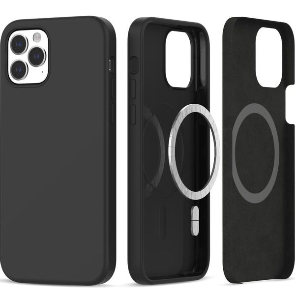 TECH-PROTECT SILICONE MAGSAFE IPHONE 12 / 12 PRO BLACK zdjęcie 1