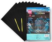 wydrapywanka tęczowa  A4 a'10 multicolor WZ-01 + 2 rylce