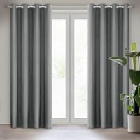 Zasłona jednokolorowa na przelotkach RITA 140X250 szara