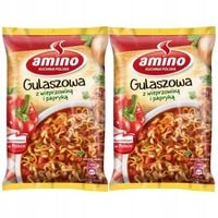 Amino Zupa błyskawiczna gulaszowa z wieprzowiną i papryką 59 g x 2 sztuk