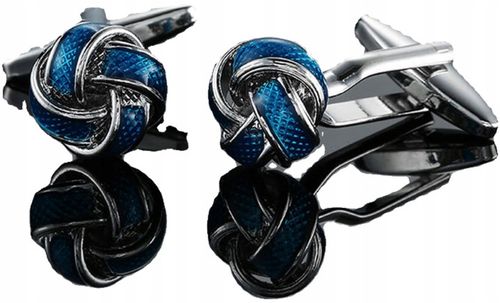 Spinki do mankietów wzór NIEBIESKI SUPEŁ WĘZEŁ na Arena.pl