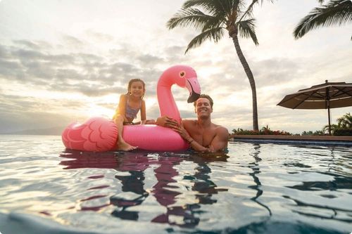 Materac Dmuchany do Pływania Flaming Lekki i Wytrzymały 142x137 INTEX XXL na Arena.pl