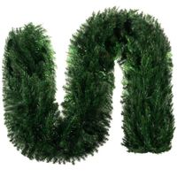 Girlanda Choinkowa Łańcuch Świąteczna 270 cm Sztuczna Zielona Gęsta 2,7m HQ