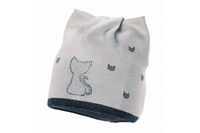 JAMIKS Vera czapka jesienna dla dziewczynki kotek szara 48-50