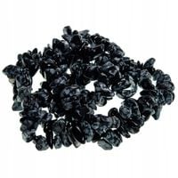 Obsydian śnieżny sieczka kamyczki na żyłce 3-10mm sznur 85cm