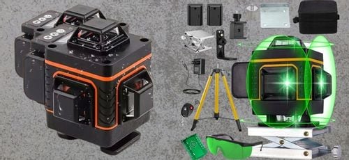 POZIOMICA LASEROWA BLOKADA WAHADŁA 360 LASER KRZYŻOWY DUŻY STATYW +BATERIE na Arena.pl