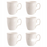 Kubki do kawy Zestaw kubków 6 szt z porcelany MariaPaula Ecru 360 ml