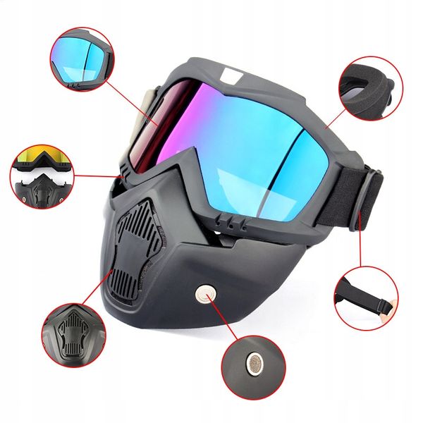 MASKA Airsoft Snowboard GOGLE Laser zdjęcie 7