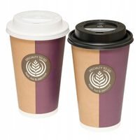 KUBKI PAPIEROWE DO KAWY 400ml 100 sztuk+WIECZKA