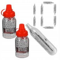 Śrut stalowy BBs Borner Premium 4.5 mm 1500 szt zestaw 2x śrut 10