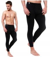 KALESONY MĘSKIE Czarne Bawełniane Ciepłe Getry Wygodne na Zimę MORAJ - XL