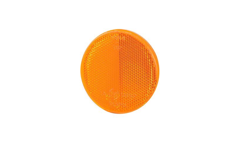 Odblask przylepny okrągły 75mm pomarańcz (UO039) zdjęcie 1