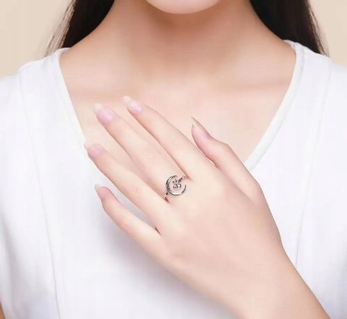 Pierścionek Srebrny 925 Kot Księżyc Pierścionek na Arena.pl