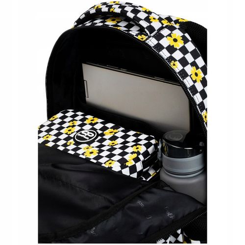 PLECAK SZKOLNY MŁODZIEŻOWY DLA DZIEWCZYN KWIATY SZACHOWNICA KRATA na Arena.pl