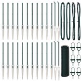 Ogrodzenie z słupkami Zielony 1 x 50 m Stal pokryta PCV