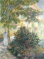 Plakat 60x80cm Camille Monet in the Garden, Monet Vintage