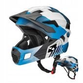 Kask Dziecięcy ROCKBROS Odpinana Szczęka 2w1 Niebieski M 54-57cm 1002X