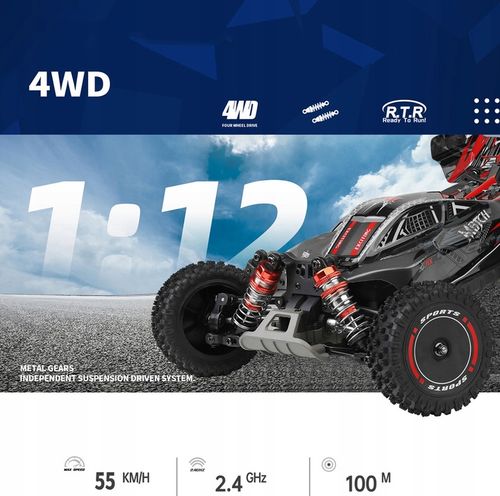 Pojazd kompletny WLtoys 124010 1:12 55km/h samochód zdalnie sterowany na Arena.pl