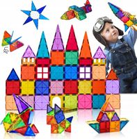 DUŻE KLOCKI MAGNETYCZNE KAFELKI ZESTAW XXL 34 EL RAINBOW MAGNETIC TILES