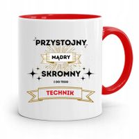 Dla Technika Kubek Czerwony Prezent Z Nadrukiem Ze Zdjęciem