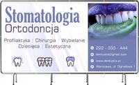 BANER REKLAMOWY 130x80 cm różne wzory duży wybór STOMATOLOGIA ORTODONCJA