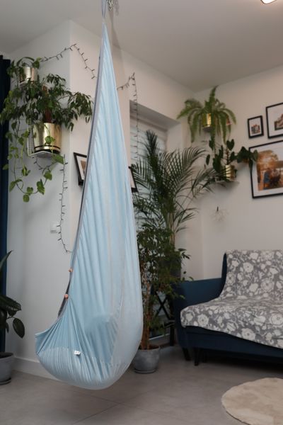 huśtawka kokon błękitny zdjęcie 6